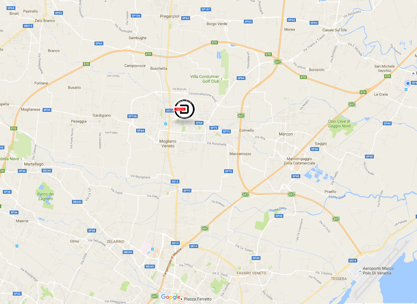 mappa posizione assistenza tecnica a Mogliano V.to
