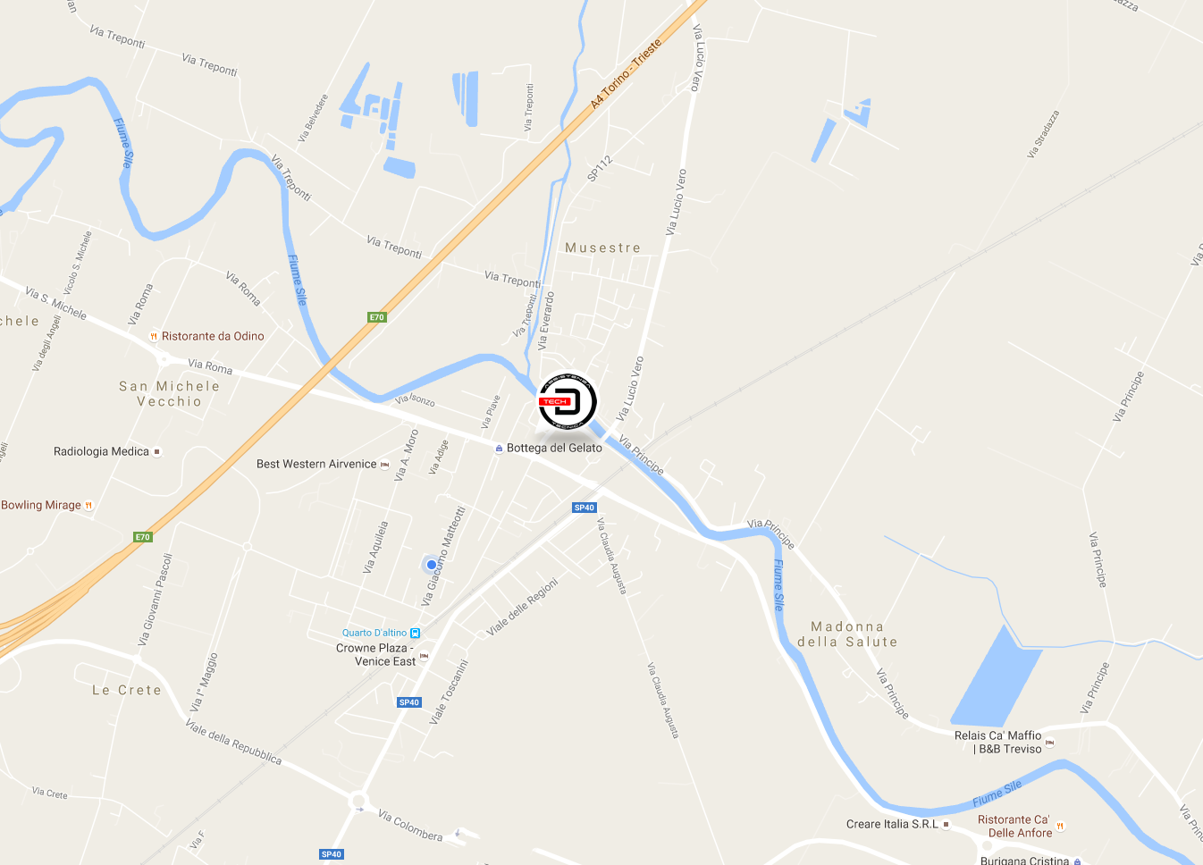 mappa posizione assistenza tecnica a Quarto d'Altino