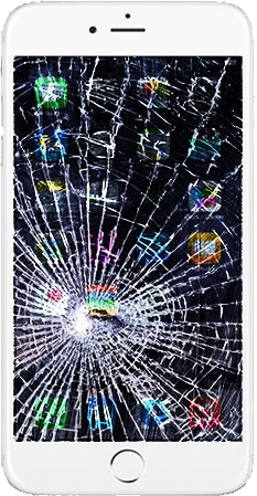telefono portatile, smartphone danneggiato